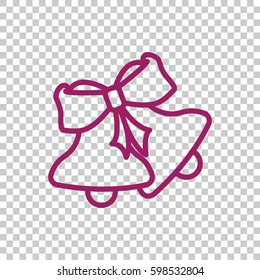 Christmas bells icon Flat.