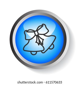 Christmas bells icon Flat.