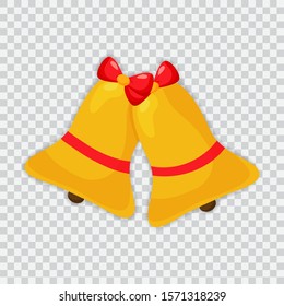Christmas bells icon isolated vector illustration