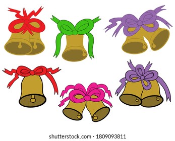Christmas bells. Christmas Icon Set Collection