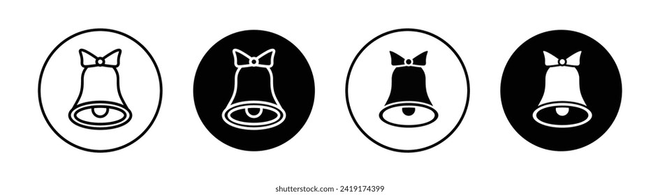 Juego de iconos de las campanas de Navidad. Ilustración vectorial.