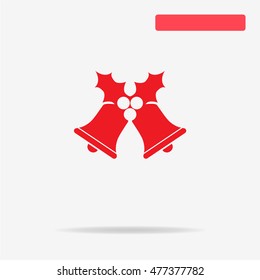 Christmas bells icon. Vector concept illustration for design.