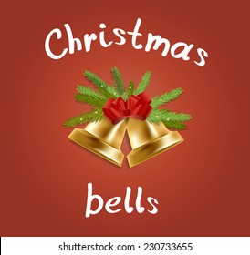 Christmas bells icon, vector eps10 illustration