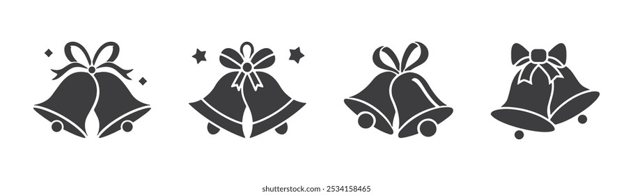 christmas bells icon vector illustration