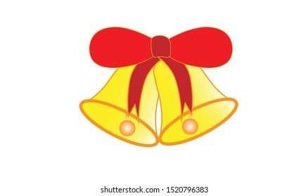 Christmas Bells icon vector, simple.