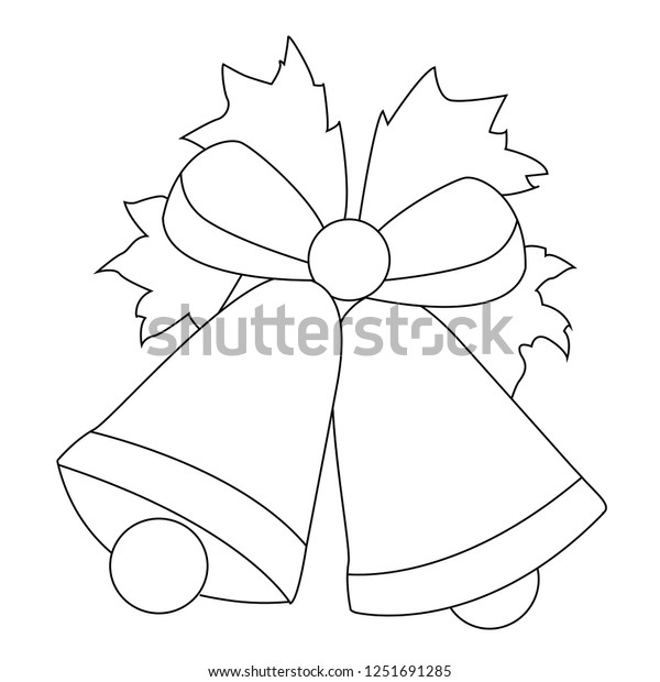 outline picture of christmas bells