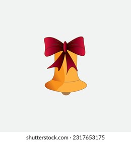 christmas bells with red ribbon string