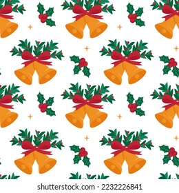 Christmas bells. Seamless pattern. Can be used for web page background fill, surface texture