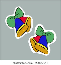 christmas bells sticker