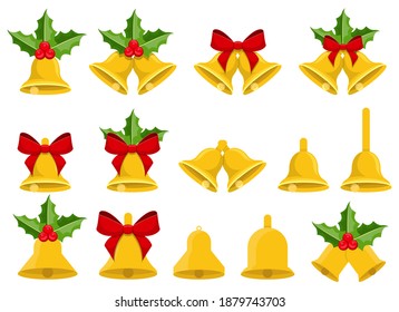 Bell & Jingle Bell Christmas Vector Graphic by wiwasatastudio