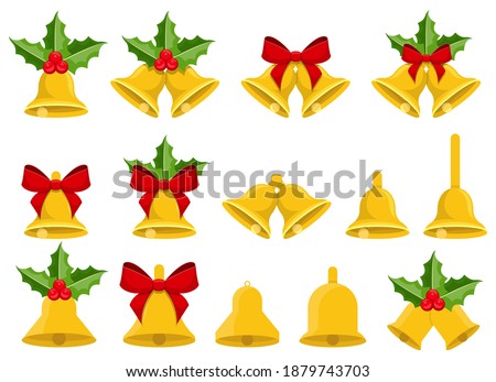 Christmas bells vector design illustration isolated on white background