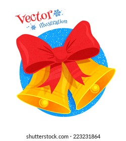 Christmas bells. Vector illustration.