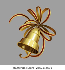 Christmas bells vector illustration isolated, Perfect for Christmas greeting cards and festive decoration vector.