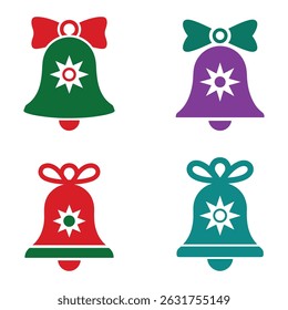 Christmas Bells Vector Illustration On White Background