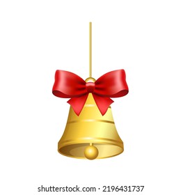 Christmas bells vector illustrations. Golden christmas bells vector. Merry christmas with bells. Jingle bells. Christmas decoration element.