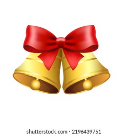 Christmas bells vector illustrations. Golden christmas bells vector. Merry christmas with bells. Jingle bells. Christmas decoration  element.