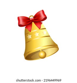 Christmas bells vector illustrations. Golden christmas bells vector. Merry christmas with bells. Jingle bells. Christmas decoration  element.