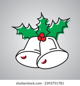 Christmas bells in vector mode