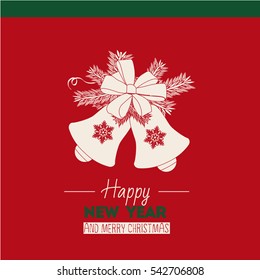 christmas bells vector on a dark background. icon for the web. logo design
