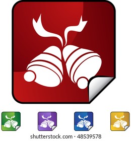 botón web de las campanas de Navidad aislado en un fondo