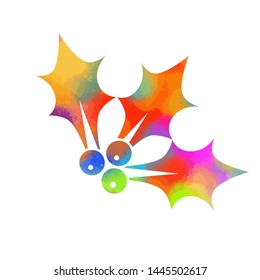 Christmas berries. Merry Christmas. Vector illustration