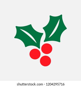 Christmas berry icon decoration vector