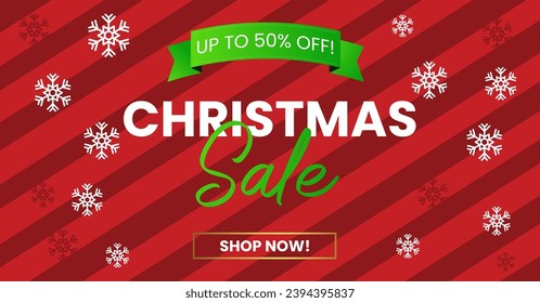 Christmas best sale special offer up to 50% off. Shop now. This weekend only. New Year Great Deals. Enjoy Merry Christmas discount, noel, Xmas, End of season. Retail Flyer, Poster. Red background.