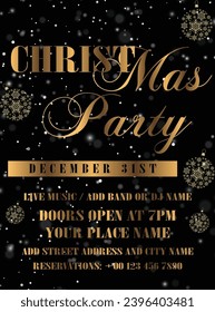 Christmas big party flyer poster social media post design