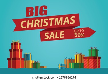 Christmas Big Sale Background Vector