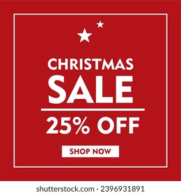 Christmas Big Sale Extra Discount For Marketing Business Template Vector