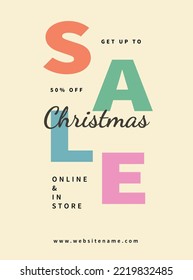 Christmas big sale flyer poster social media post design