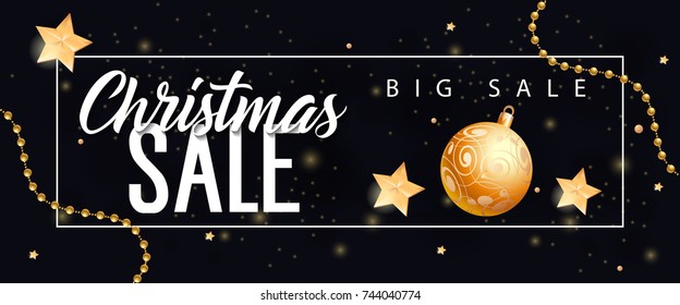 Christmas Big Sale Lettering and Bauble