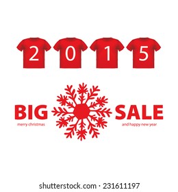 Christmas Big Sale red rubber stamp icon  with Snowflake symbol isolated on white background. Vector illustration