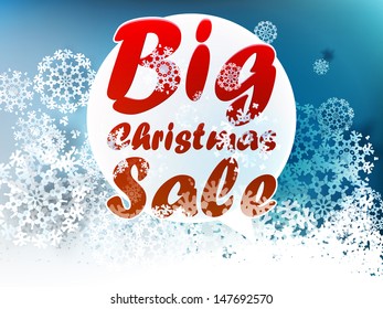 Christmas Big sale template. EPS 10