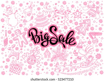 Christmas Big Sale Vector illustration