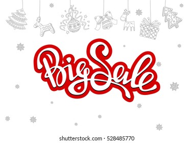 Christmas Big Sale Vector illustration