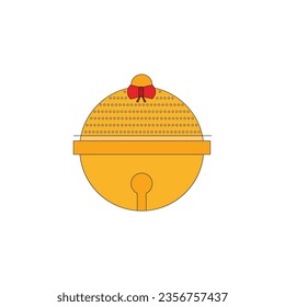 Christmas big set of elements with cookies, globe, lights, bells, balls, presents, candles, tree, wreaths. Stickers set. Vector Illustration