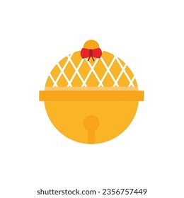 Christmas big set of elements with cookies, globe, lights, bells, balls, presents, candles, tree, wreaths. Stickers set. Vector Illustration