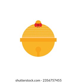 Christmas big set of elements with cookies, globe, lights, bells, balls, presents, candles, tree, wreaths. Stickers set. Vector Illustration