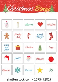 Christmas Bingo Card Design Vector