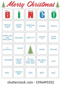 Christmas Bingo Card Game Design