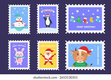 Christmas bird design. Two turtle doves for the second day of christmas. Peaceful vintage card with decorative frame. Classic festive ornament vector in retro holiday illustration.
