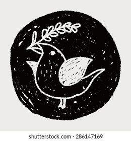 Christmas bird doodle