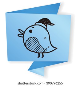 Christmas bird doodle