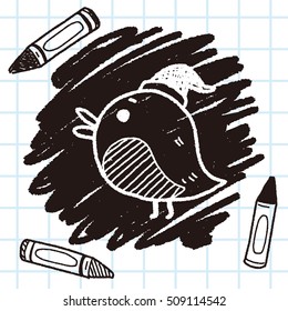 Christmas bird doodle