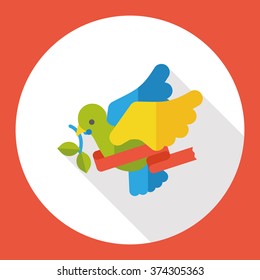 Christmas bird flat icon