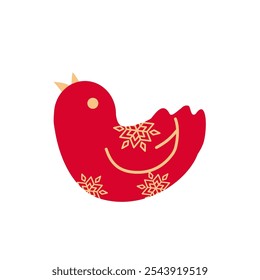  Christmas bird with folk motifs