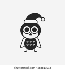 Christmas bird icon