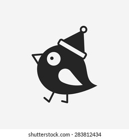 Christmas bird icon