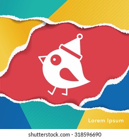 Christmas bird icon